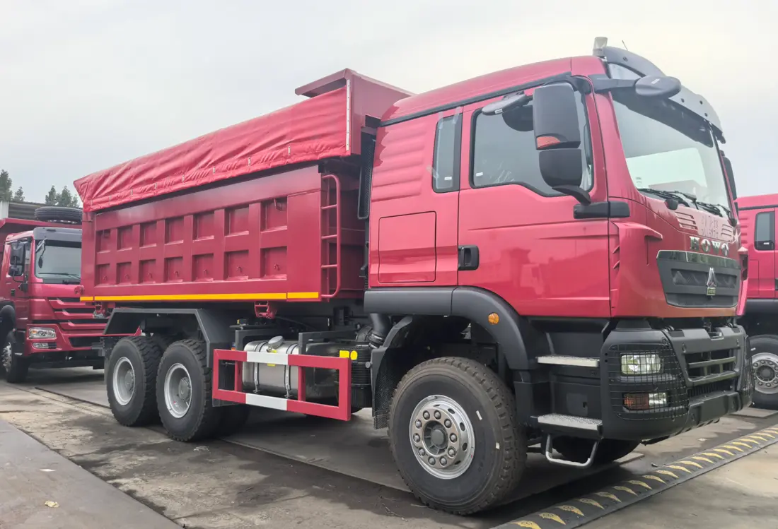 Second Hand Howo TX 6X4 Tipper Truck With Tarp-2