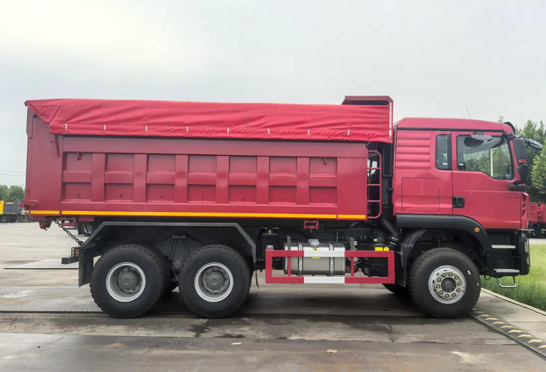 Second Hand Howo TX 6X4 Tipper Truck With Tarp-3