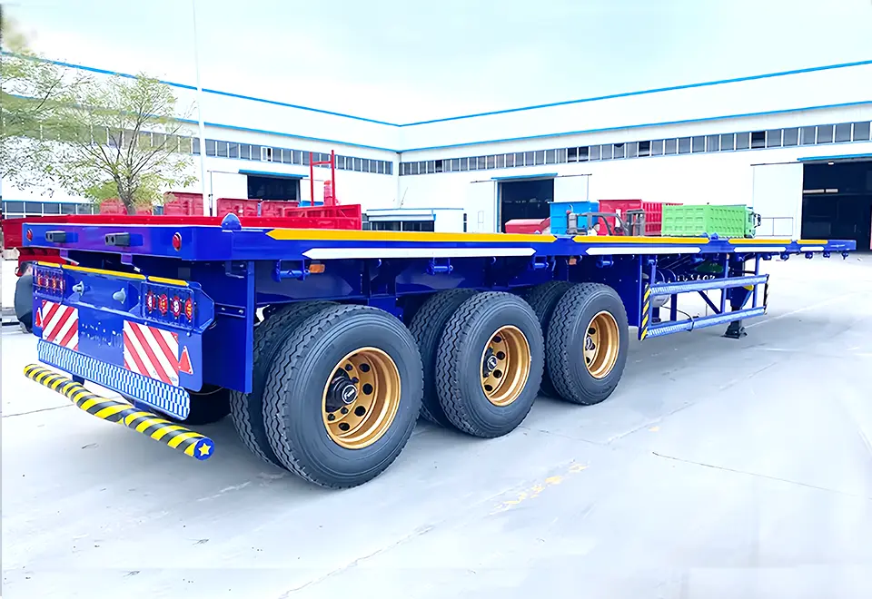 Sinotruck Howo 3 Axle Flatbed Semi Trailer (2)